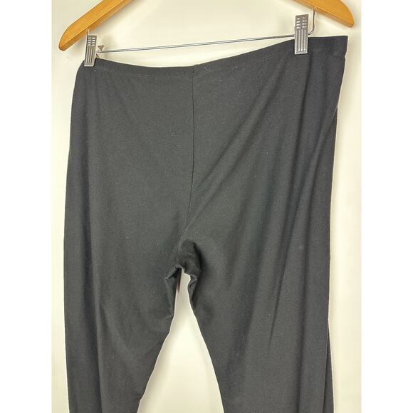 Eileen Fisher System Stretch Crepe Slim Fit Ankle Pants Pull On Black Size XL - Picture 8 of 11